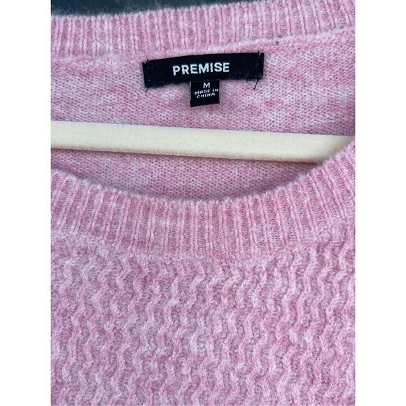 Premise Pink‎ Sweater Knit Pullover Bell Sleeve Cozy Casual Top Size M - Picture 3 of 4